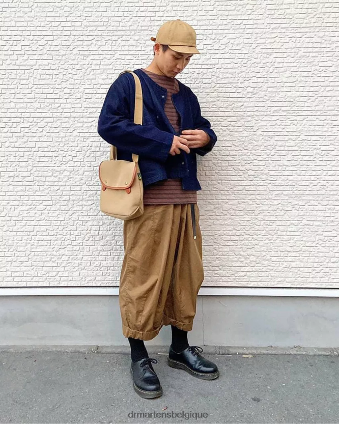 chaussure être Dr. Martens Hommes Richelieus 1461 en cuir lisse noir lisse 6RFZX0279