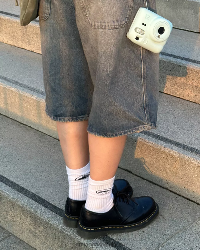 chaussure être Dr. Martens Hommes Richelieus 1461 en cuir lisse noir lisse 6RFZX0279