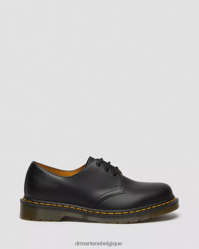 chaussure être Dr. Martens Hommes Richelieus 1461 en cuir lisse noir lisse 6RFZX0279