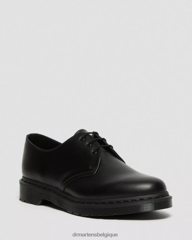 chaussure être Dr. Martens Hommes Richelieus 1461 mono en cuir lisse noir lisse 6RFZX0282