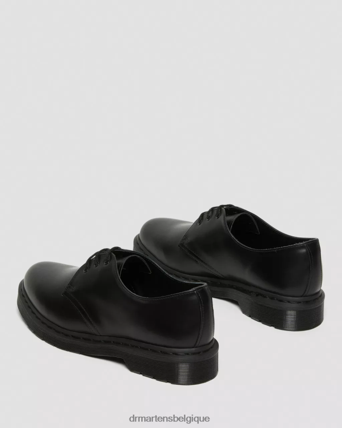 chaussure être Dr. Martens Hommes Richelieus 1461 mono en cuir lisse noir lisse 6RFZX0282