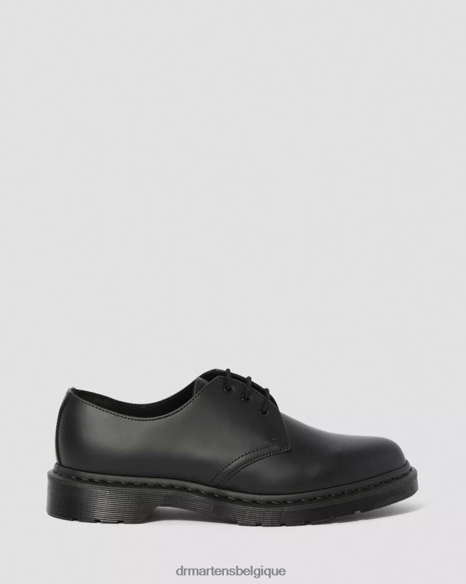 chaussure être Dr. Martens Hommes Richelieus 1461 mono en cuir lisse noir lisse 6RFZX0282