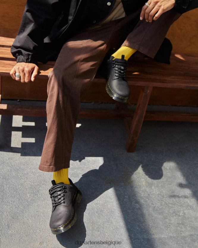 chaussure être Dr. Martens Hommes Reeder Wyoming chaussures utilitaires en cuir Wyoming noir 6RFZX0390