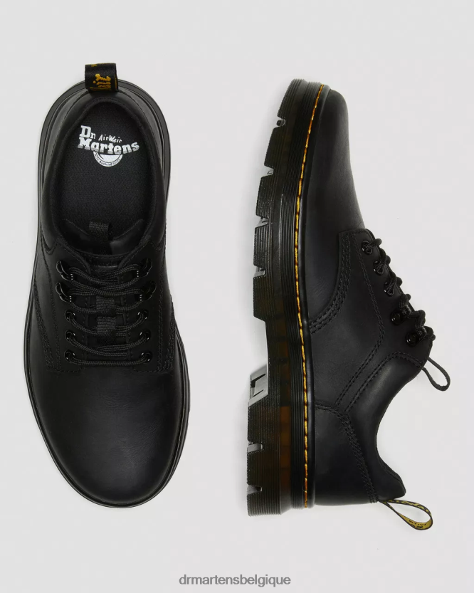 chaussure être Dr. Martens Hommes Reeder Wyoming chaussures utilitaires en cuir Wyoming noir 6RFZX0390