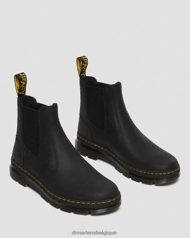 chaussure être Dr. Martens Hommes bottines chelsea décontractées en cuir embury Wyoming noir 6RFZX058
