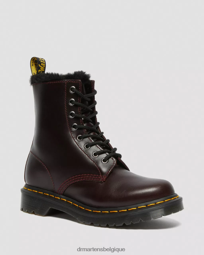 chaussure être Dr. Martens unisexe 1460 - Serena - Bottines à lacets doublées de fausse fourrure atlas de sang de bœuf 6RFZX0201