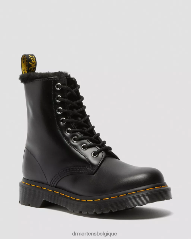 chaussure être Dr. Martens unisexe 1460 - Serena - Bottines à lacets doublées de fausse fourrure atlas gris foncé 6RFZX0202