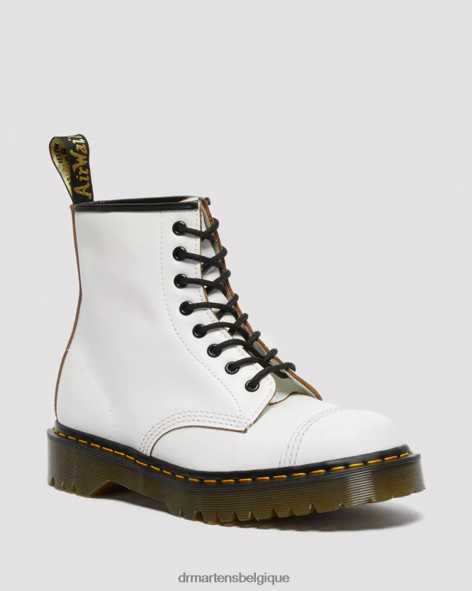 chaussure être Dr. Martens unisexe 1460 bex made in England bottes à lacets avec embout quilon blanc 6RFZX0131