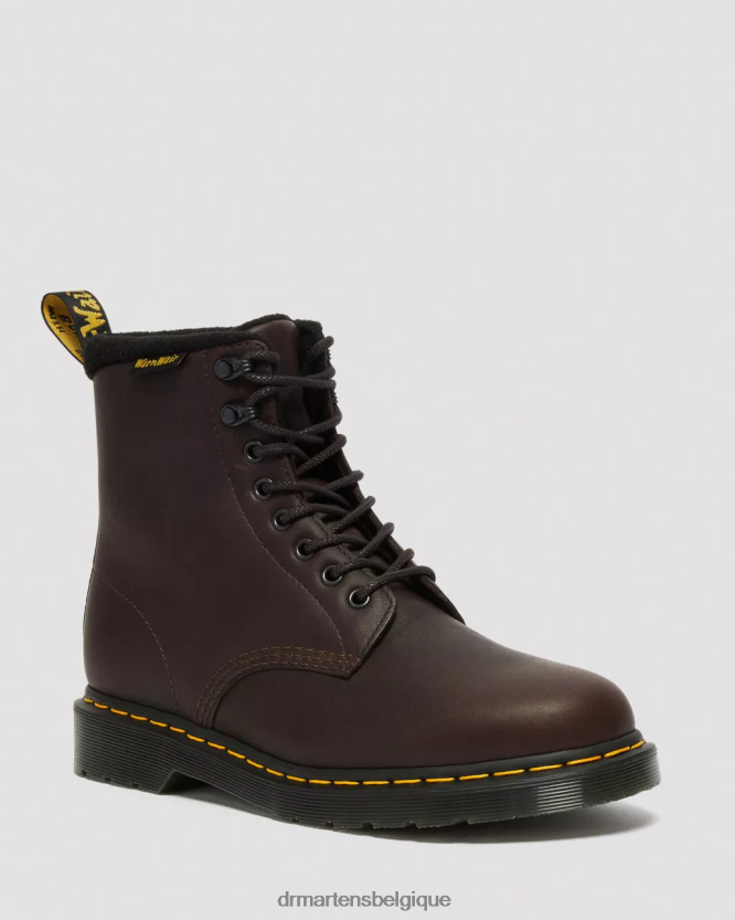 chaussure être Dr. Martens unisexe Bottines à lacets en cuir 1460 pascal warmwair valeur brun foncé wp 6RFZX074