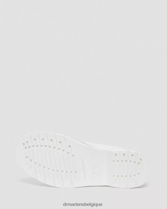 chaussure être Dr. Martens unisexe Bottines à lacets en cuir verni mono 1460 Lucido blanc et lampe vernie 6RFZX0102