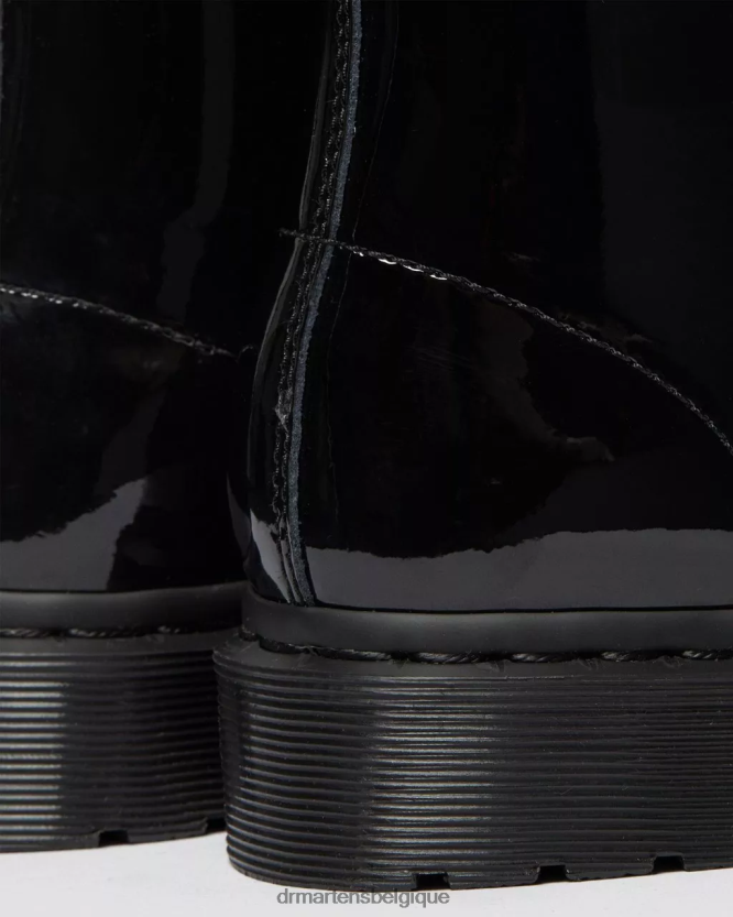 chaussure être Dr. Martens unisexe Bottines à lacets en cuir verni mono 1460 Lucido noir et lampe vernie 6RFZX0125