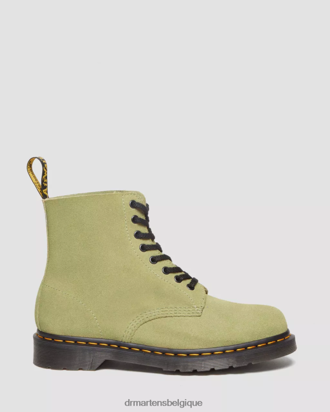 chaussure être Dr. Martens unisexe Bottines à lacets en daim 1460 Pascal olive pâle e h daim mb 6RFZX0100
