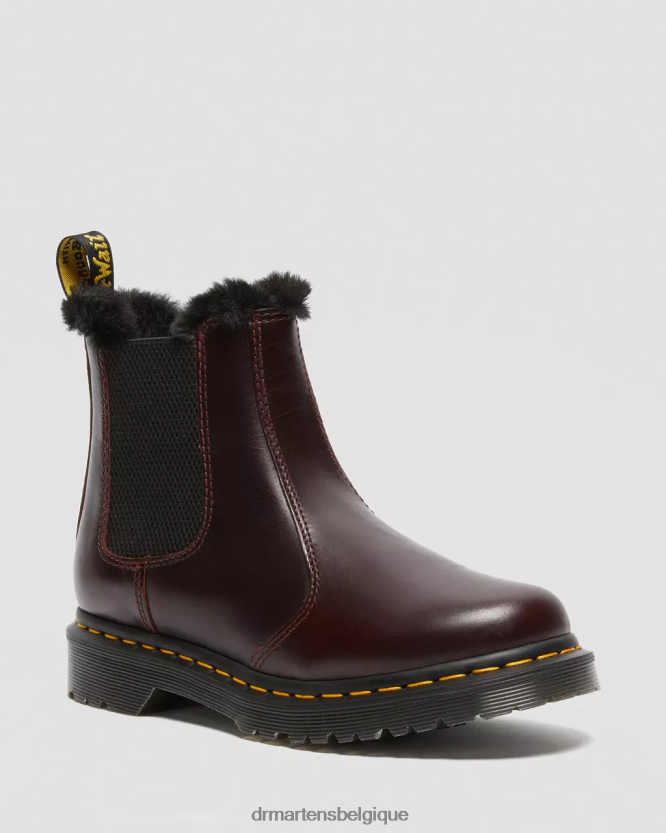 chaussure être Dr. Martens unisexe Bottines chelsea doublées de fausse fourrure 2976 leonore atlas de sang de bœuf 6RFZX0199