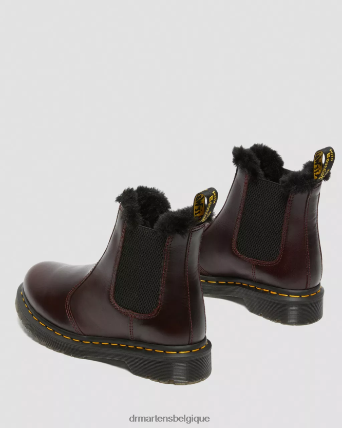 chaussure être Dr. Martens unisexe Bottines chelsea doublées de fausse fourrure 2976 leonore atlas de sang de bœuf 6RFZX0199