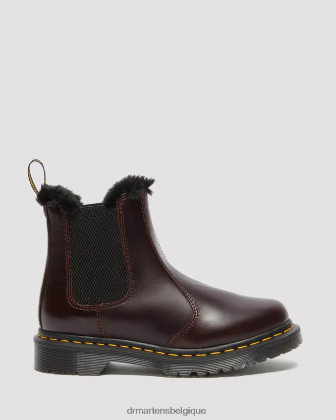 chaussure être Dr. Martens unisexe Bottines chelsea doublées de fausse fourrure 2976 leonore atlas de sang de bœuf 6RFZX0199