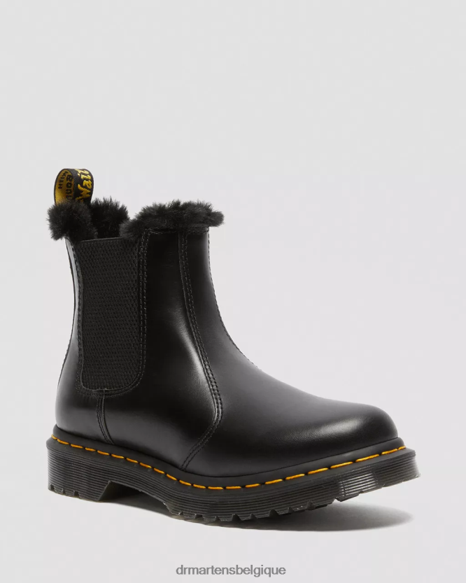 chaussure être Dr. Martens unisexe Bottines chelsea doublées de fausse fourrure 2976 leonore atlas gris foncé 6RFZX0200