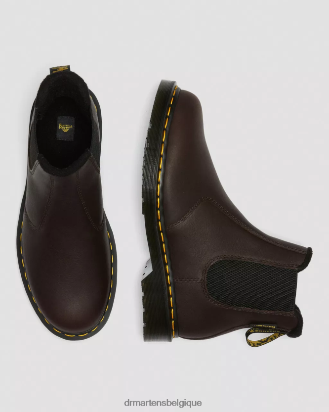 chaussure être Dr. Martens unisexe Bottines chelsea en cuir Warmwair 2976 valeur brun foncé wp 6RFZX071