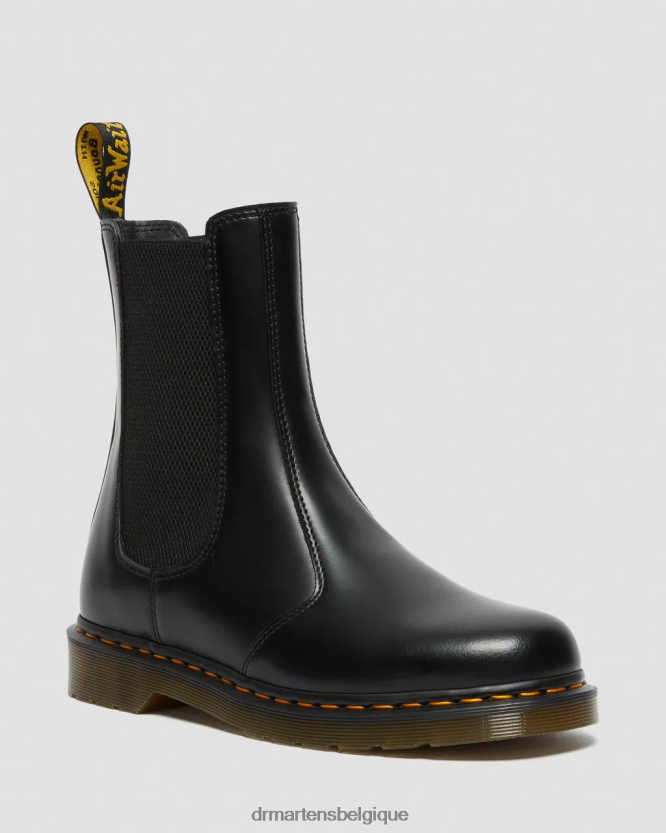 chaussure être Dr. Martens unisexe Bottines chelsea en cuir lisse 2976 hi noir lisse 6RFZX0109