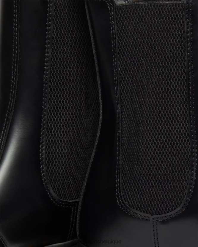 chaussure être Dr. Martens unisexe Bottines chelsea en cuir lisse 2976 hi noir lisse 6RFZX0109