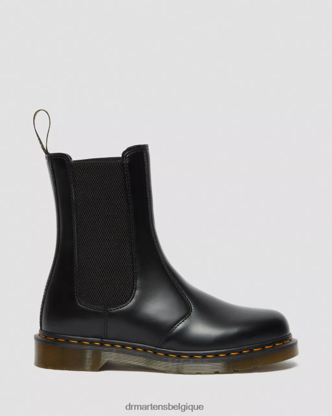 chaussure être Dr. Martens unisexe Bottines chelsea en cuir lisse 2976 hi noir lisse 6RFZX0109