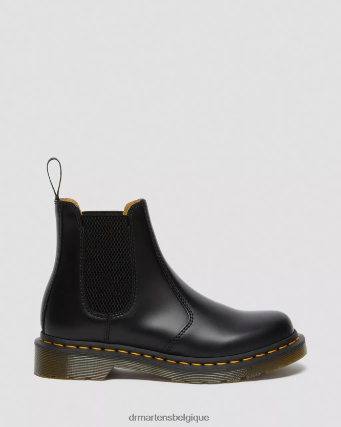 chaussure être Dr. Martens unisexe Bottines chelsea en cuir lisse 2976 noir lisse 6RFZX034