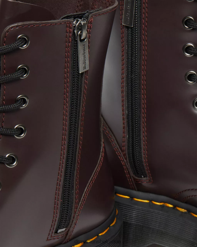 chaussure être Dr. Martens unisexe botte jadon plateformes en cuir lisse bordeaux lisse 6RFZX091