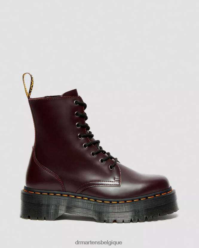 chaussure être Dr. Martens unisexe botte jadon plateformes en cuir lisse bordeaux lisse 6RFZX091