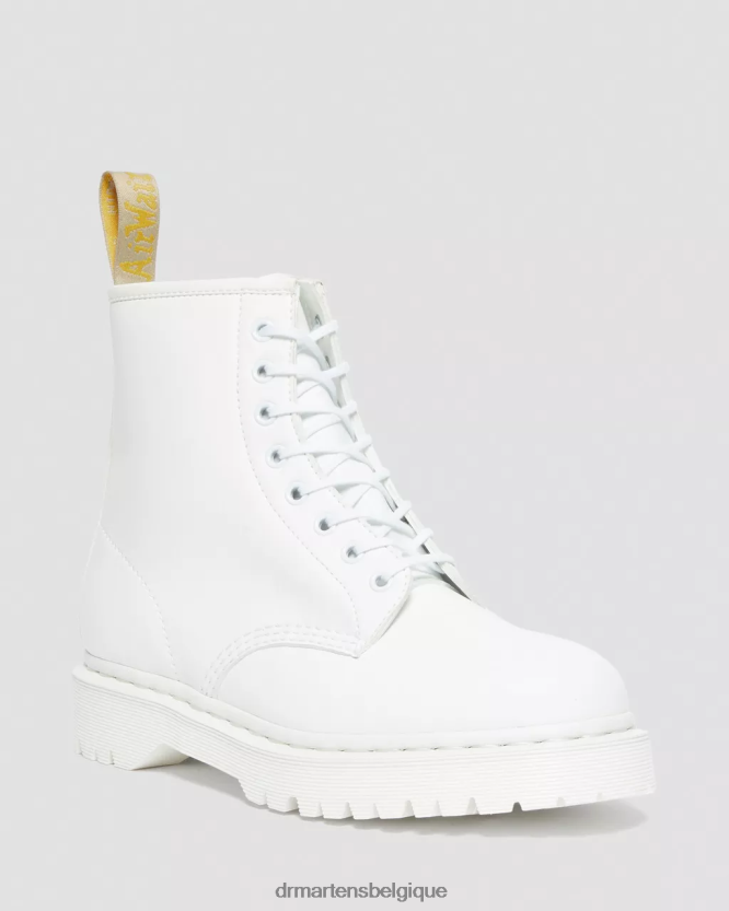 chaussure être Dr. Martens unisexe bottes végétaliennes à plateforme 1460 bex kemble mono kemble blanc 6RFZX092