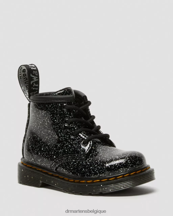 chaussure être Dr. Martens unisexe bottines à paillettes pour bébé 1460 paillettes cosmiques noires 6RFZX0396