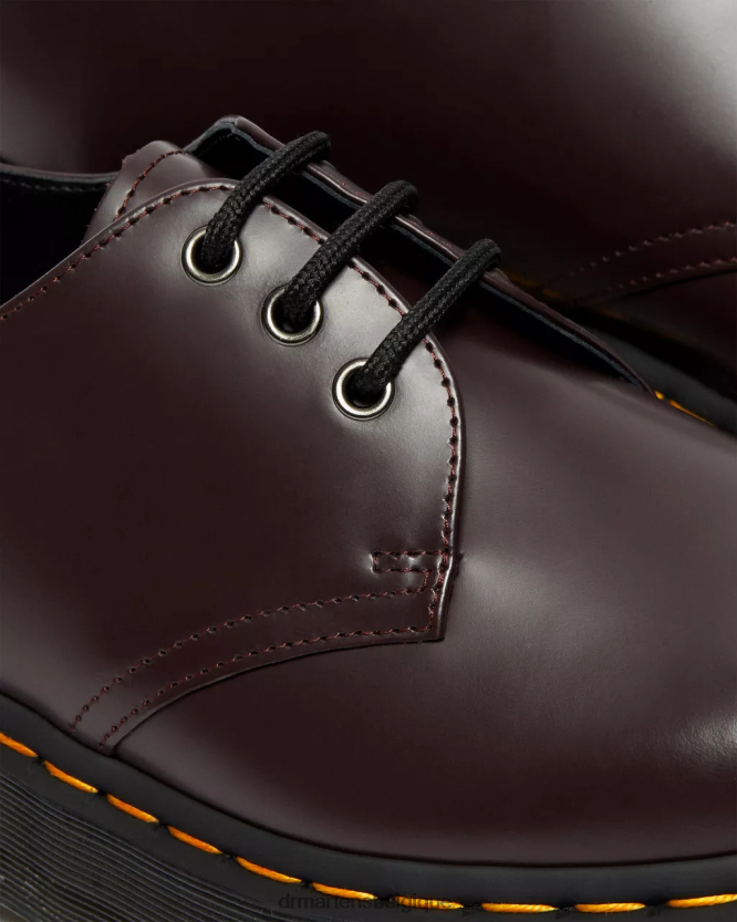 chaussure être Dr. Martens unisexe Chaussures à plateforme en cuir lisse 1461 bordeaux lisse 6RFZX0229