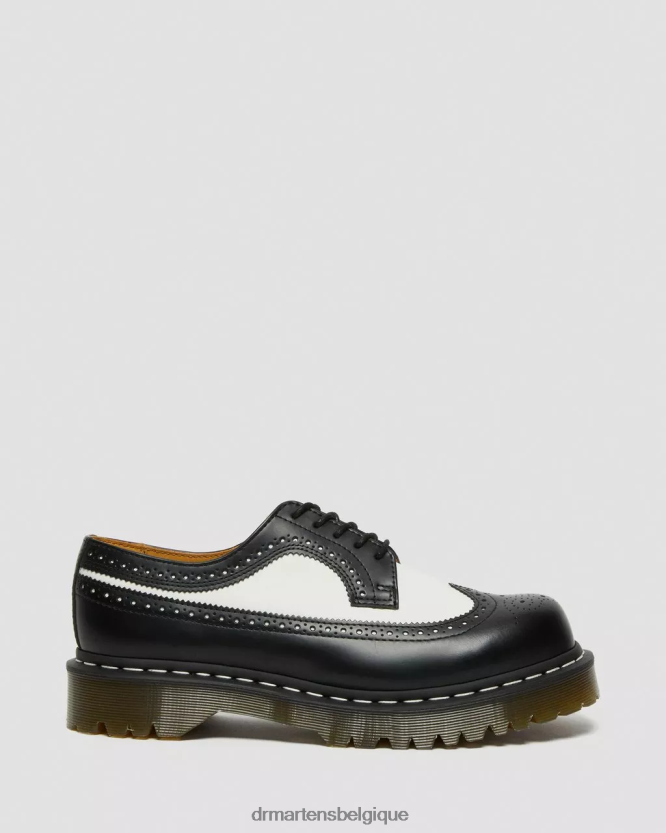 chaussure être Dr. Martens unisexe Chaussures richelieu en cuir lisse 3989 bex noir lisse 6RFZX0222