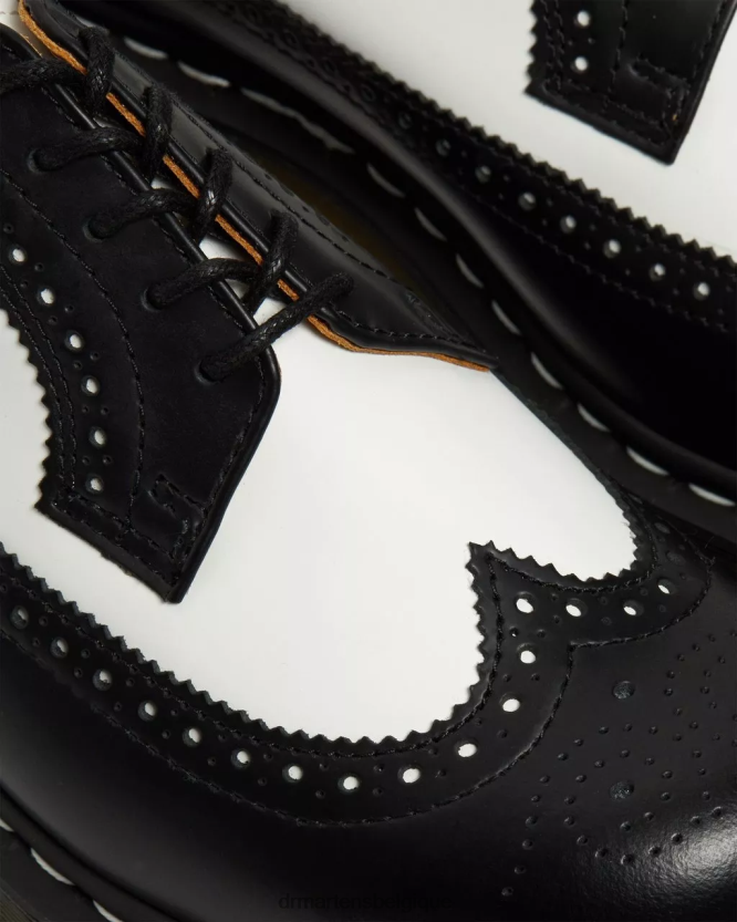 chaussure être Dr. Martens unisexe Chaussures richelieu en cuir lisse 3989 bex noir lisse 6RFZX0222