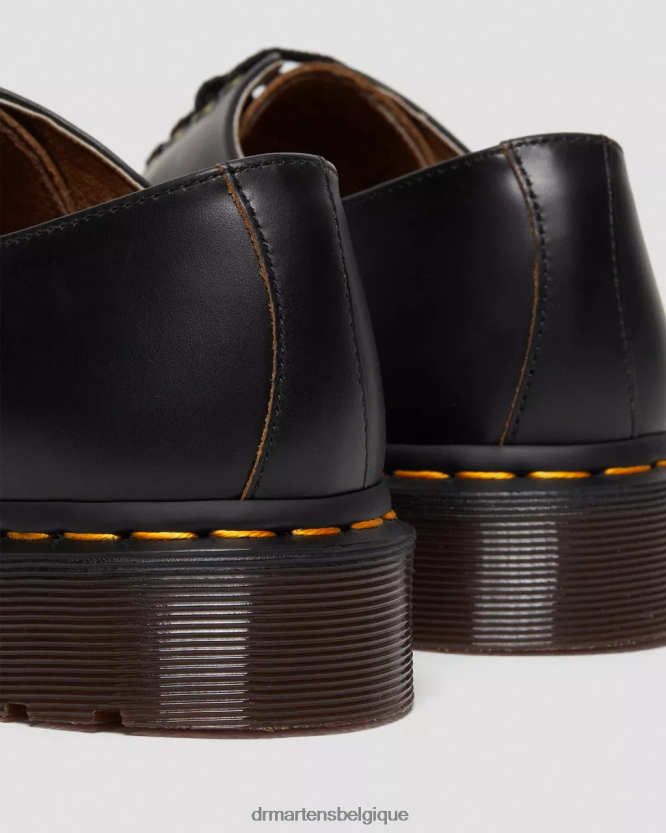 chaussure être Dr. Martens unisexe Smiths chaussures habillées en cuir lisse vintage noir vintage lisse 6RFZX0332