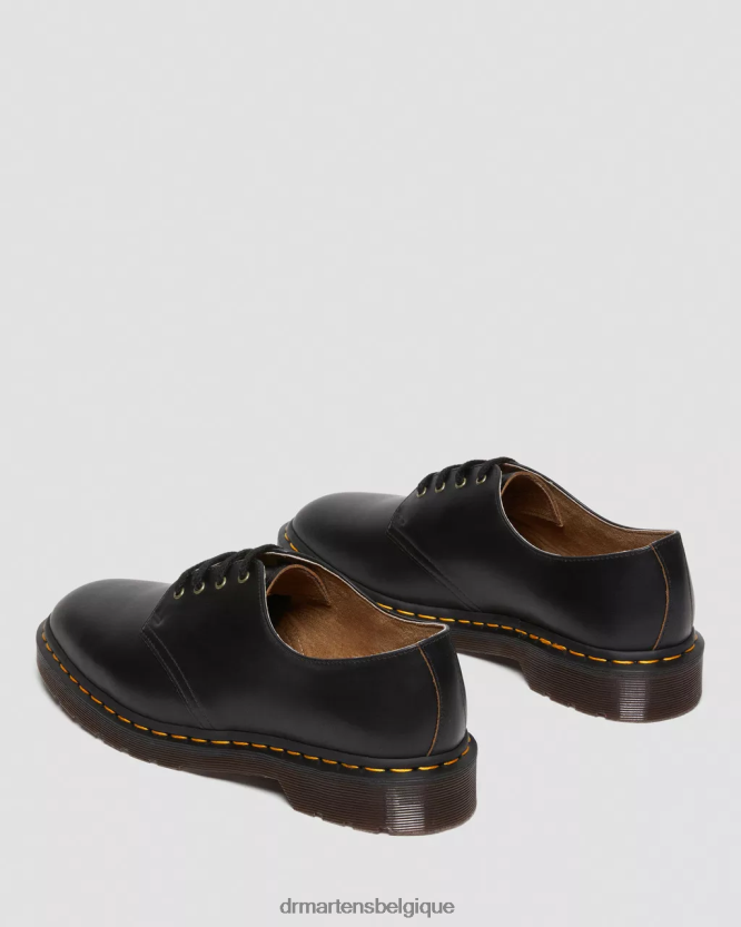 chaussure être Dr. Martens unisexe Smiths chaussures habillées en cuir lisse vintage noir vintage lisse 6RFZX0332