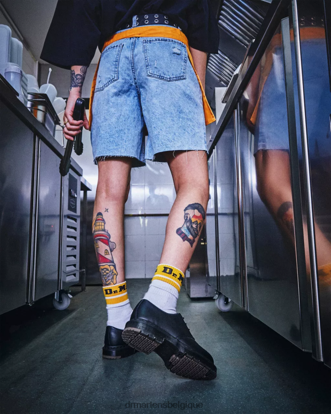 chaussure être Dr. Martens unisexe 1461 chaussures richelieu antidérapantes mono noir industriel pleine fleur 6RFZX0306