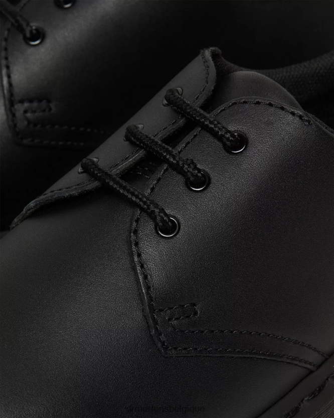 chaussure être Dr. Martens unisexe 1461 chaussures richelieu antidérapantes mono noir industriel pleine fleur 6RFZX0306
