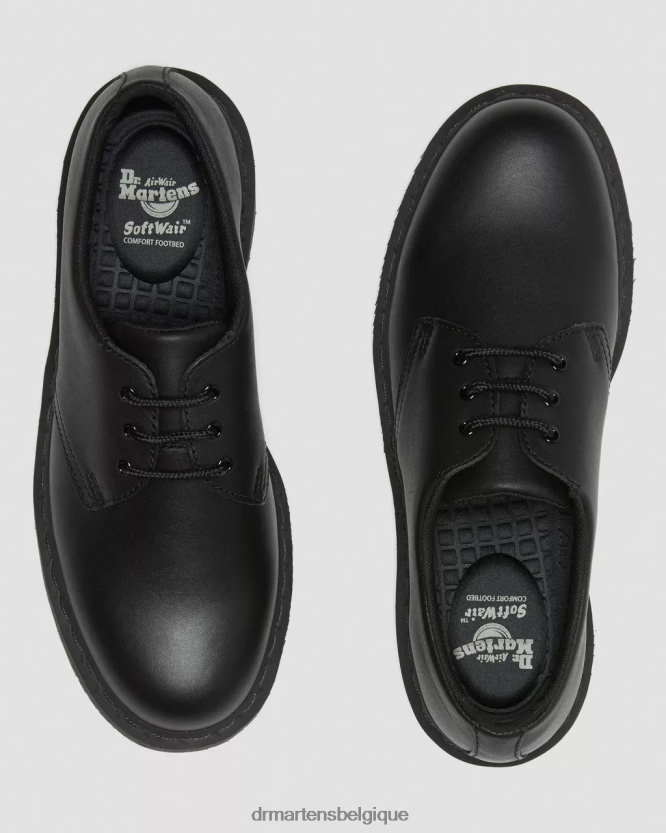chaussure être Dr. Martens unisexe 1461 chaussures richelieu antidérapantes mono noir industriel pleine fleur 6RFZX0306