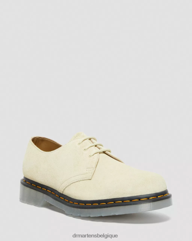 chaussure être Dr. Martens unisexe 1461 chaussures richelieu en daim glacé crème e.h.daim 6RFZX0330