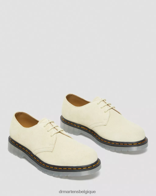 chaussure être Dr. Martens unisexe 1461 chaussures richelieu en daim glacé crème e.h.daim 6RFZX0330