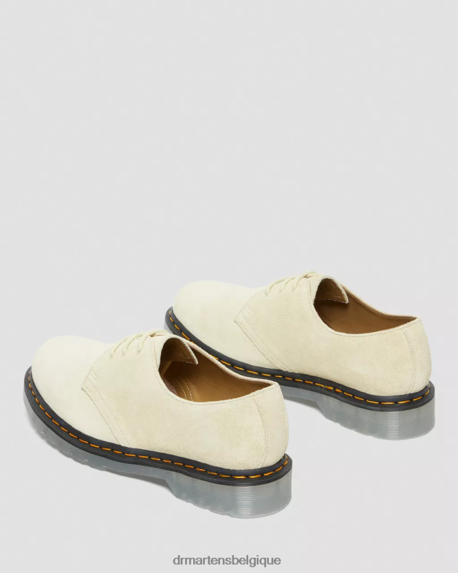chaussure être Dr. Martens unisexe 1461 chaussures richelieu en daim glacé crème e.h.daim 6RFZX0330