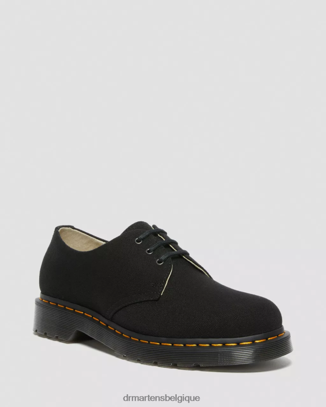 chaussure être Dr. Martens unisexe 1461 chaussures richelieu en toile noir 6RFZX0323