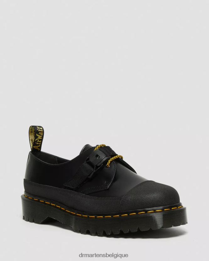 chaussure être Dr. Martens unisexe 1461 made in England chaussures richelieu en cuir lisse bex tech noir lisse & double original 6RFZX0240