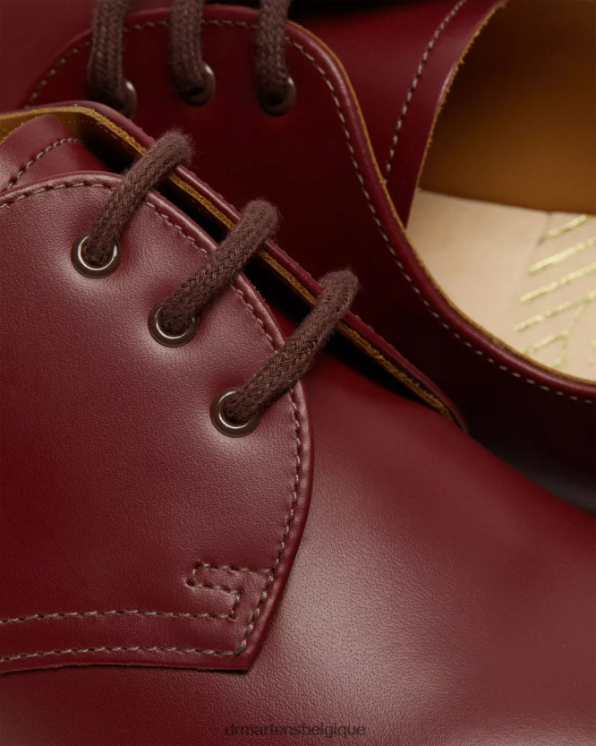 chaussure être Dr. Martens unisexe 1461 vintage fabriqué en Angleterre chaussures oxford quilon rouge 6RFZX0283