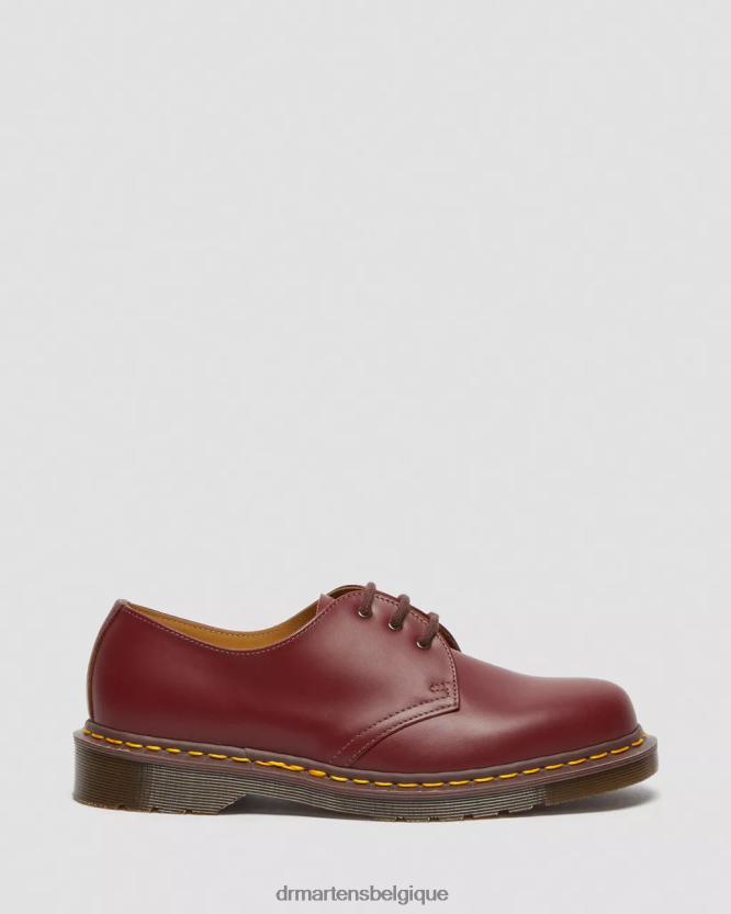 chaussure être Dr. Martens unisexe 1461 vintage fabriqué en Angleterre chaussures oxford quilon rouge 6RFZX0283