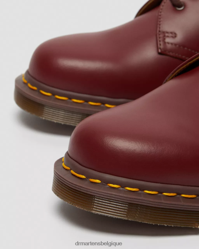 chaussure être Dr. Martens unisexe 1461 vintage fabriqué en Angleterre chaussures oxford quilon rouge 6RFZX0283