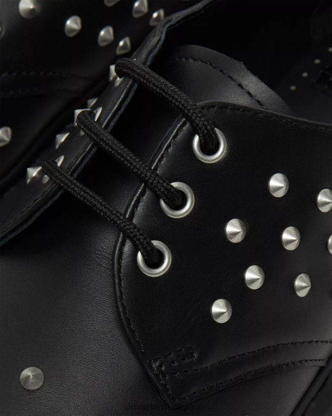 chaussure être Dr. Martens unisexe Chaussures richelieu en cuir Wanama 1461 à clous wanama noir 6RFZX0308