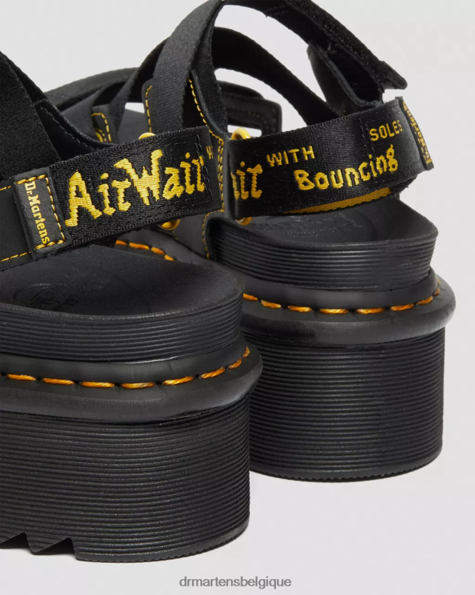 chaussure être Dr. Martens unisexe kimber - sandales à plateforme et bride à logo hydro noir 6RFZX0269