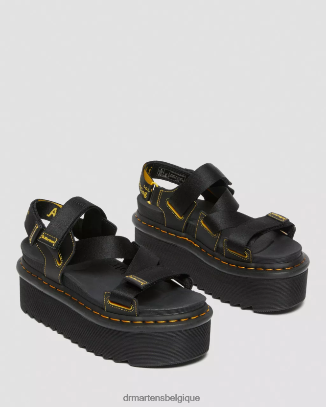 chaussure être Dr. Martens unisexe kimber - sandales à plateforme et bride à logo hydro noir 6RFZX0269