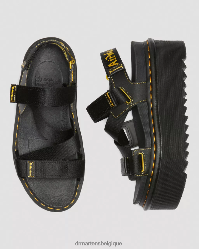 chaussure être Dr. Martens unisexe kimber - sandales à plateforme et bride à logo hydro noir 6RFZX0269