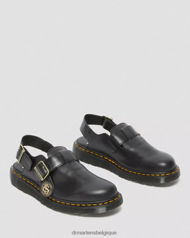 chaussure être Dr. Martens unisexe mules à bride arrière en cuir Jorge Made in England noir 6RFZX0347